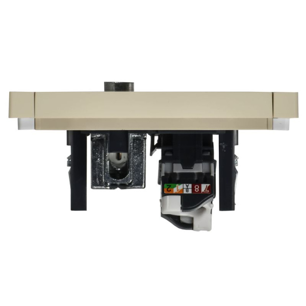 Розетка 2-м TV+RJ45 кат.5E FORTE&PIANO FP436 ваниль IEK FP-AK20-1-K10