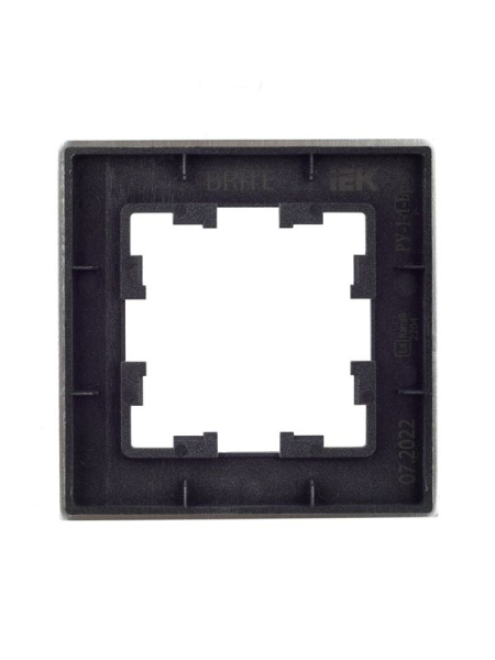 Рамка 1-м BRITE РУ-1-1-БрА металл алюм. IEK BR-M12-M-K47