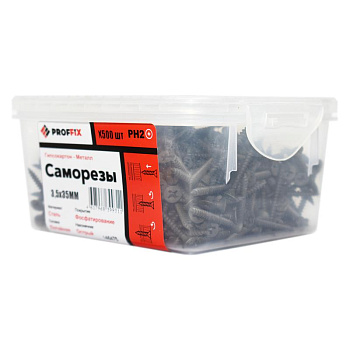 Саморез усиленный гипсокартон-металл 3.5х35 (TWN) (контейнер) (уп.500шт) Tech-Krep PRO/Zitar 146475
