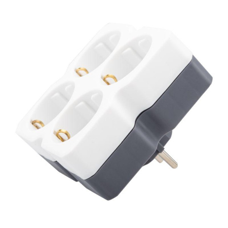 Разветвитель 4-м с заземл. 16А IP20 бел. Rexant 11-1073