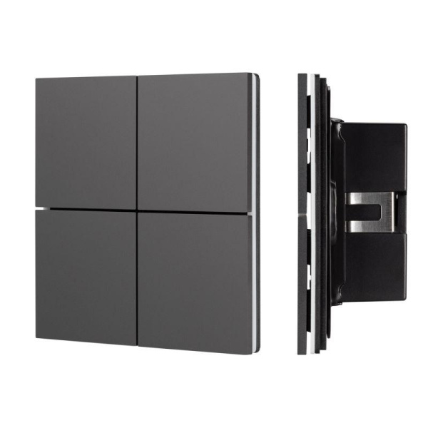 Панель кнопочная KNX-304-23-IN BUS IP20 без рамки метал. черн. INTELLIGENT ARLIGHT 039663