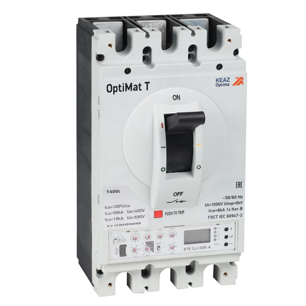 Выключатель автоматический 3п 630А OptiMat T630L ETE КЭАЗ 355927