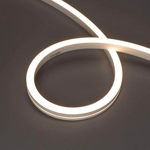 Лента светодиодная MOONLIGHT-SIDE-A140-12x17mm 24V Warm 3000К 9.6Вт/м IP67 wire x2 боков. вывод кабеля герметичная (уп.5м) Arlight 042784