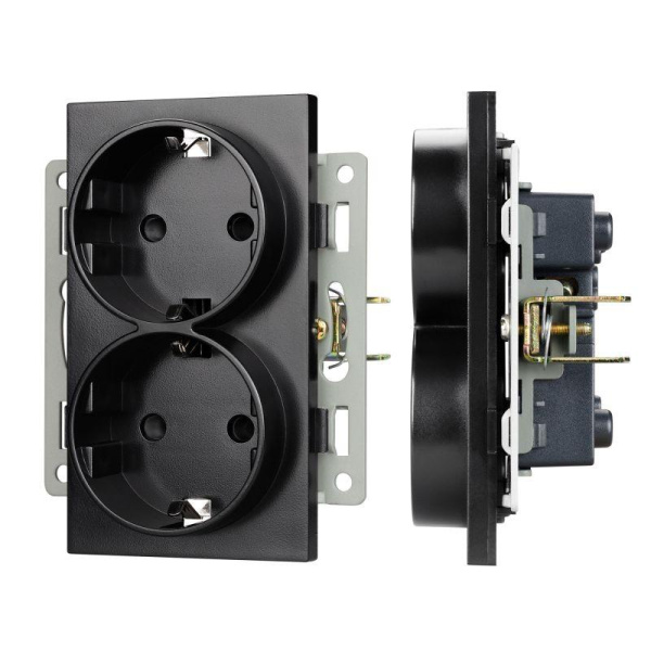 Механизм электрической розетки SCT-MEUD-PL-BK (250В 16А) Arlight 043765