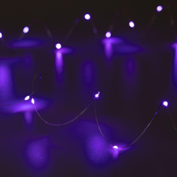 Гирлянда светодиодная ARD-DEW-HOME-2000-CLEAR-20LED-STD Purple 3V Battery Pack IP20 Ardecoled 048706