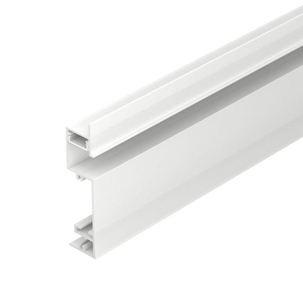 Профиль PLINTUS-H73-F-2000 WHITE L2000 алюм. Arlight 043592