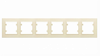 Рамка 6-м Karea горизонт. крем. Makel 56010706