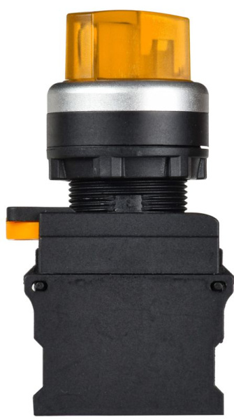 Переключатель 2 полож. 1НО+1НЗ с подсветкой желт. MASTER IEK MI-SW60-11XD-3-14-2-K05