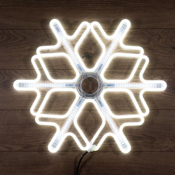 Фигура светодиодная "Снежинка" 60х60см LED бел. 50Вт IP65 эффект тающих сосулек гибкий неон Neon-Night 501-225