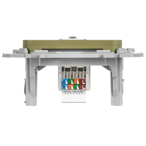 Розетка компьютерная СП FLITE РК5е-1-0-ФлО RJ45 кат.5E UTP механизм олив. IEK FI-K12-1-K26