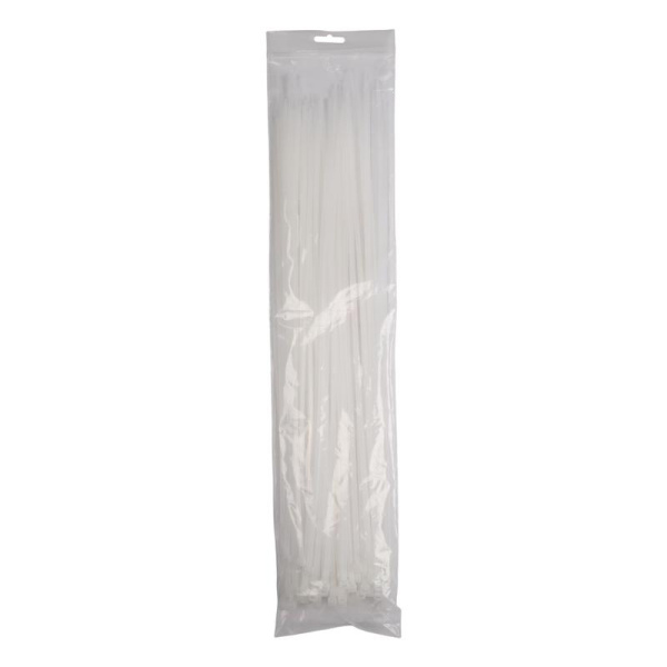 Хомут кабельный (стяжка) PCT 4.8х450-100WH 4.8х450 PA6.6 бел. (уп.100шт) JazzWay 5054127