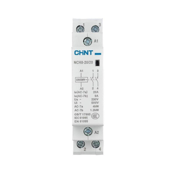 Контактор модульный NCH8-25/20 25А 2НО AC220/230В 50Гц CHINT 256235