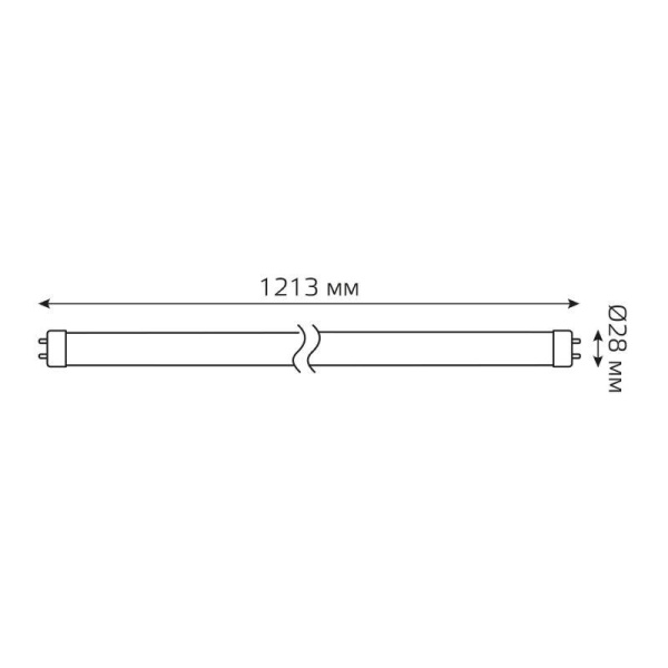 Лампа светодиодная Elementary 20Вт трубчатая 6500К холод. бел. G13 1600лм стекло GAUSS 93039