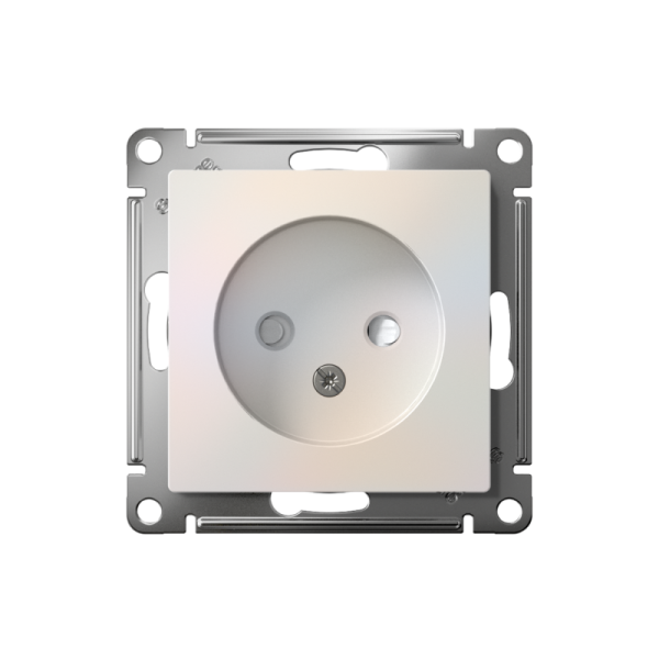 Розетка 1-м СП AtlasDesign 16А IP20 без заземл. защ. шторки механизм жемчуж. SE ATN000449