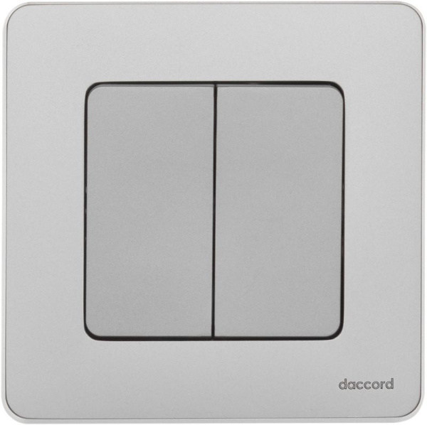 Выключатель 2-кл. Inspiria 10А IP20 250В 10AX механизм алюм. IEK 673622