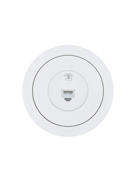 Розетка телефонная СП OSEN RJ11 евро механизм белая LEZARD 743-0288-137