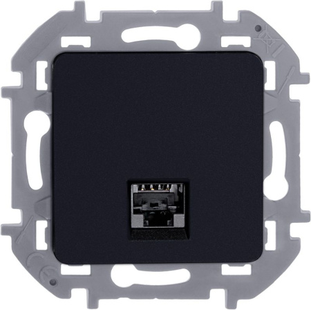Розетка компьютерная Inspiria RJ45 кат.5E UTP антрацит IEK 673828
