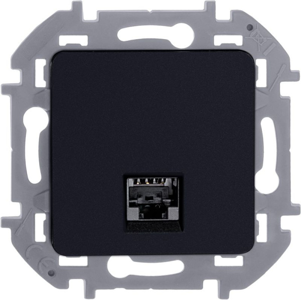 Розетка компьютерная Inspiria RJ45 кат.5E UTP антрацит IEK 673828