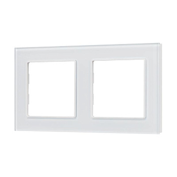 Рамка стеклянная FRM-GLARE-GS-2-WH Arlight 043796