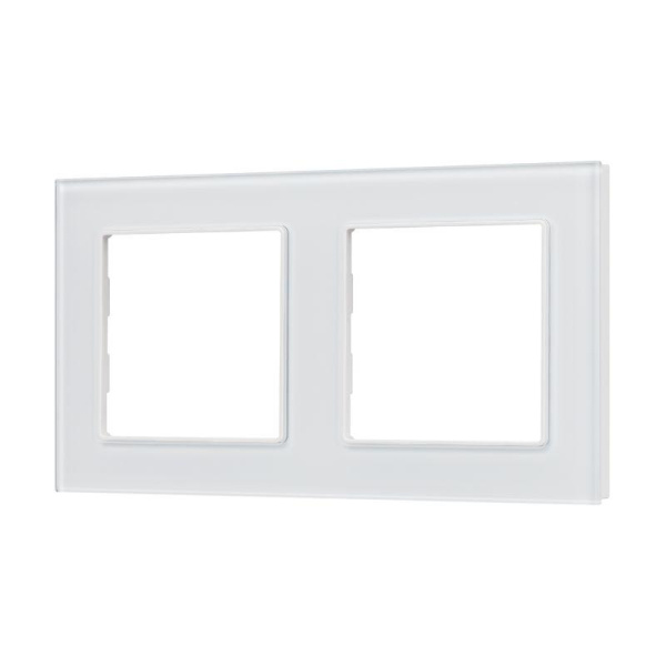 Рамка стеклянная FRM-GLARE-GS-2-WH Arlight 043796