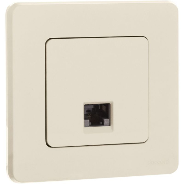 Розетка компьютерная Inspiria RJ45 кат.6 UTP механизм сл. кость IEK 673831