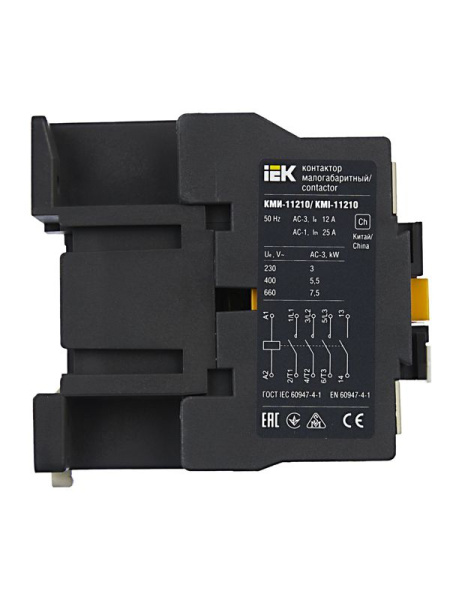 Контактор КМИ-11210 12А 24В/АС3 1НО KARAT IEK KKM11-012-024-10