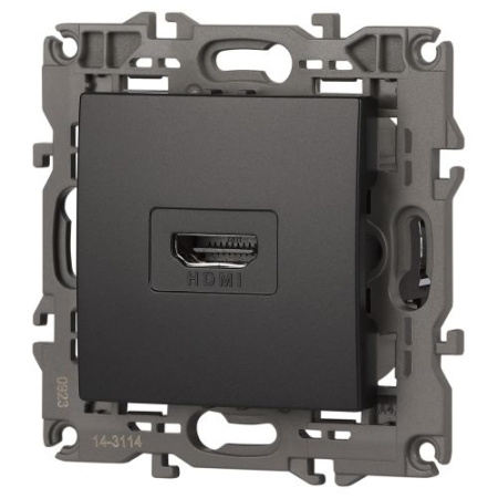 Розетка 14-3114-05 HDMI Elegance антрацит ЭРА Б0034336