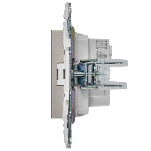 Розетка SKANDY 10А без заземл. без защ. шторок SK-R02Sh шампань IEK SK-R10-10-K37