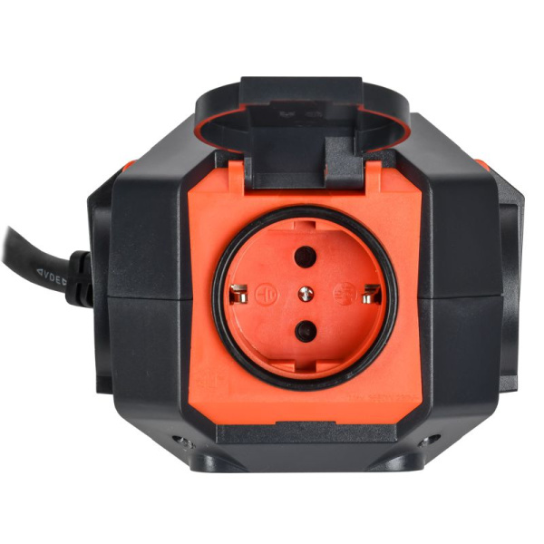 Удлинитель на магните 4х5м 16А IP44 У04В КГ 3х1.5 IEK WYP30-16-04-05-ZKV