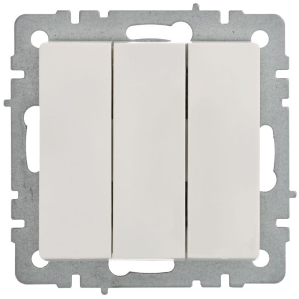 Выключатель 3-кл. Brite 10А ВС10-3-0-БрБ механизм бел. IEK BR-V30-0-10-K01-PRO