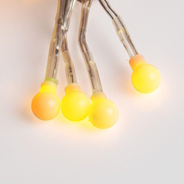 Гирлянда светодиодная "Мишура LED" 3м 288LED тепл. бел. 18Вт 220-240В IP20 провод ПВХ прозр. Neon-Night 303-606