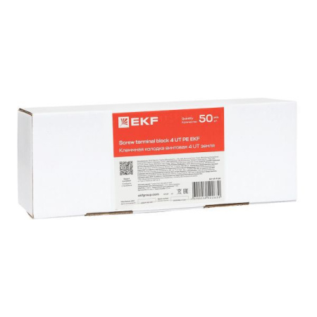 Колодка клеммная винтовая 4 UT земля EKF scr-ut-4-pe