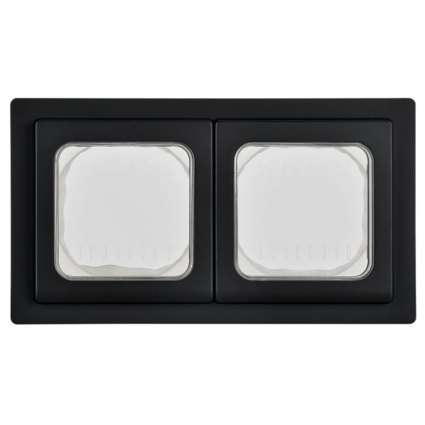 Рамка 2-м СП FLITE Рпро-2-55-ФлЧ IP55 черн. IEK FI-M20-32-55-K02