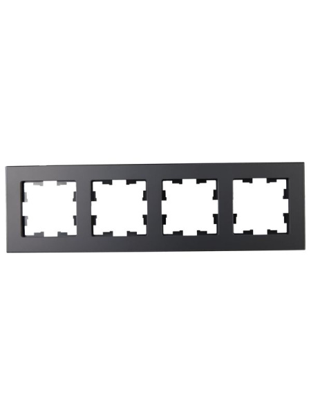 Рамка 4-м BRITE РУ-4-2-Бр стекло черн. матов. IEK BR-M42-G-31-K02