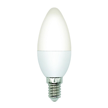 Лампа светодиодная LED-C37-6W/4000K/E14/FR/SLS 6Вт свеча матовая 4000К бел. свет E14 Volpe UL-00008795