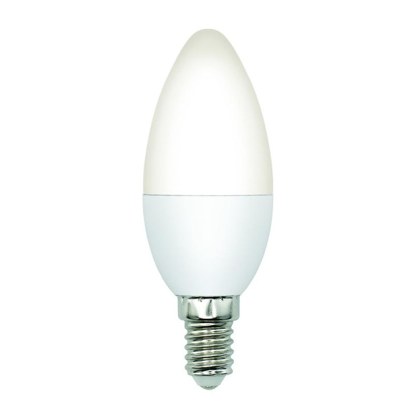 Лампа светодиодная LED-C37-6W/4000K/E14/FR/SLS 6Вт свеча матовая 4000К бел. свет E14 Volpe UL-00008795