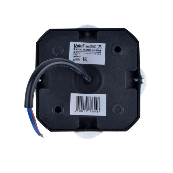 Светильник светодиодный ULU-P30D-4W/4000K IP65 BLACK 4000К уличный архитектурный накладной черн. Uniel UL-00010521