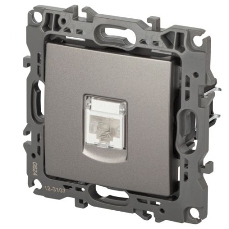 Розетка информационная Эра12 12-3107-16 RJ45 титан Эра Б0065716