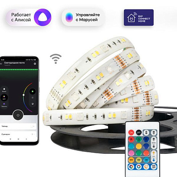 Лента светодиодная умная Connect RGBW (уп.5м) EKF slswf-5-rgbw