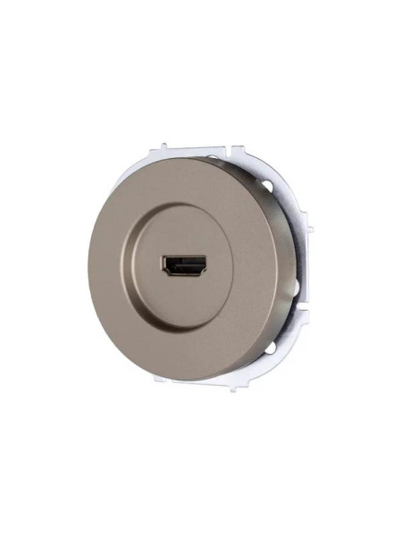 Розетка HDMI 1-м СП OSEN механизм титан LEZARD 743-3788-203
