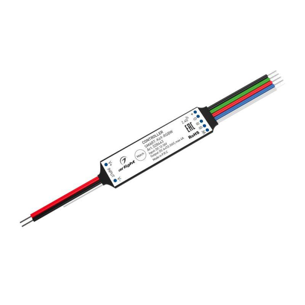Контроллер SMART-K49-RGBW 12-24В 4х1А 2.4G IP20 пластик. Arlight 028443