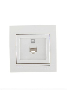 Розетка компьютерная СП Deriy RJ45 бел. LEZARD 702-0202-139