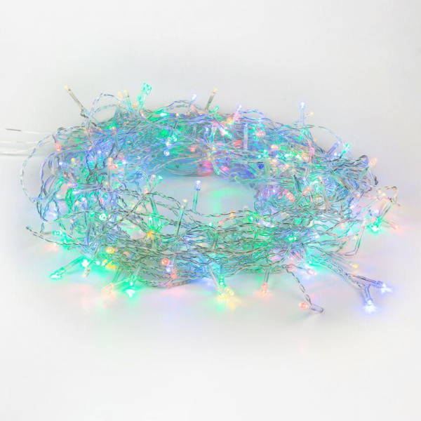 Гирлянда светодиодная "Твинкл Лайт" 10м 80LED мультиколор 5.7Вт IP20 провод ПВХ прозр. Neon-Night 303-189