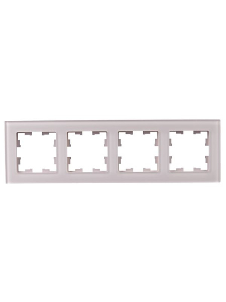 Рамка 4-м BRITE РУ-4-2-Бр стекло розовый матов. IEK BR-M42-G-31-K14