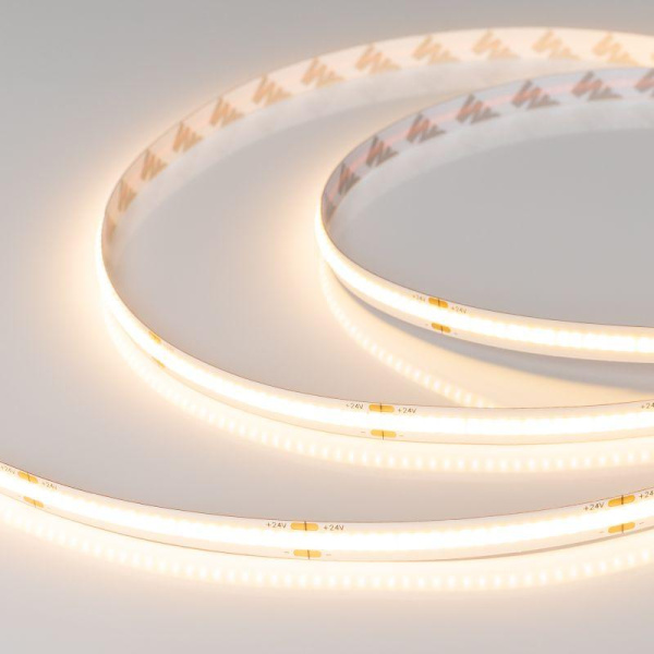 Лента светодиодная COB-X378-8mm 24V Warm 3000К 11Вт/м IP20 (уп.5м) Arlight 031883(3)
