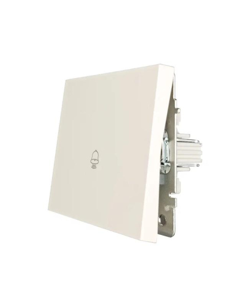 Кнопка звонка СП ZIMA IP20 безвинтов. зажим механизм сл. кость LEZARD 704-9088-103QC