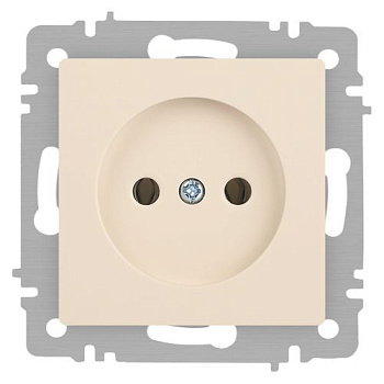 Розетка 1-м СП Accent 6-201-02 16А IP20 250В 2P сл. кость Intro Б0063659
