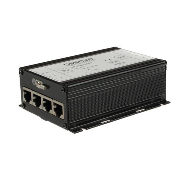 Устройство грозозащиты SP-IP4/1000P для локал. вычислит. сети на 4 порта (скорость до 1000Мб/с) с защит. линий PoE OSNOVO 14281