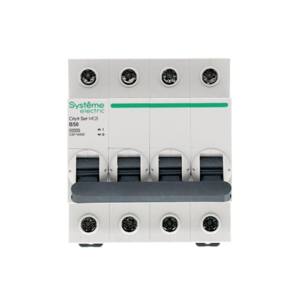 Выключатель автоматический модульный 4п B 50А 4.5кА City9 Set 400В SE C9F14450