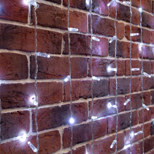 Гирлянда светодиодная "Светодиодный Дождь" 2х6м 768LED бел. 230В IP65 эффект мерцания провод прозр. ПВХ (нужен блок 303-500-1) Neon-Night 235-385